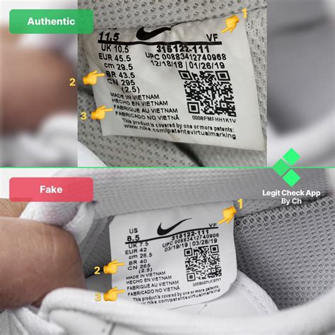 fake nike logo|how to identify nike sneakers.